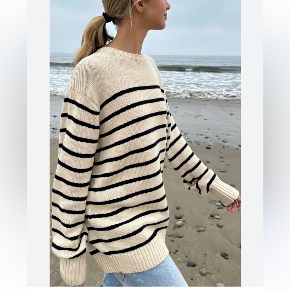 BRANDY MELVILLE Brianna Cotton Stripe Sweater